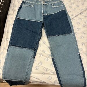Patchwork Denim Jeans